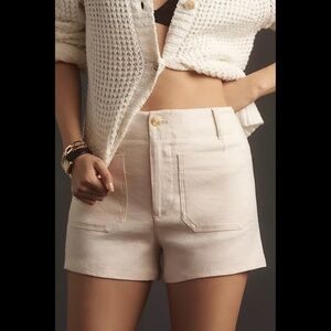 Anthropologie The Colette Linen Blend Shorts by Maeve